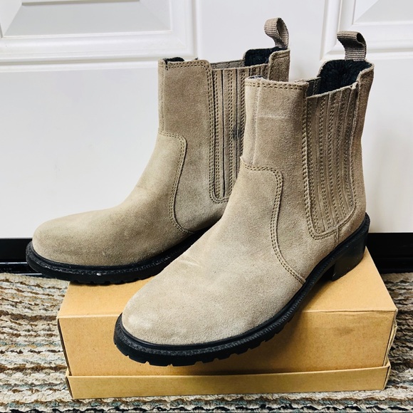 Premium Quality Suede Taupe Ankle Boots 8 38 - Picture 1 of 8